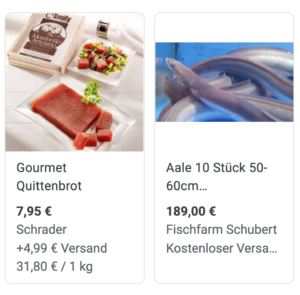 Gourmet Quittenbrot & Aale 10 Stück 50-60cm